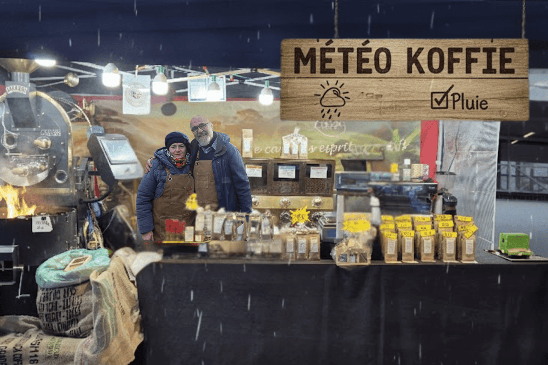 Le scandale du café à Bruxelles : Pourquoi Lily et Laurent ont-ils "tué" leur marque pour défier la météo ? - Meteo Koffie – Torréfacteur de café mobile Quai de L'industrie 168 1070 Anderlecht