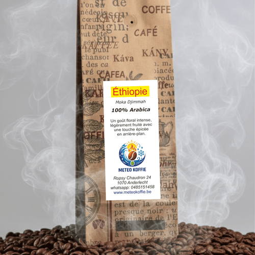 Café d’Éthiopie 100% Arabica - Meteo Koffie – Torréfacteur de café mobile Quai de L'industrie 168 1070 Anderlecht